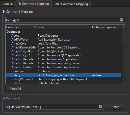 {FakeVim Ex Command Mapping preferences}