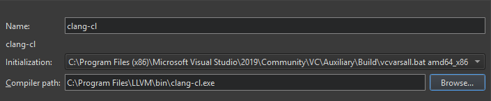{Adding a clang-cl compiler}