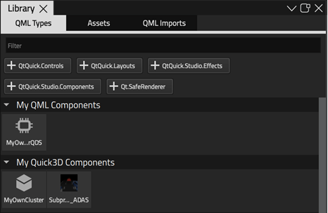 "MyOwnCluster in Components"