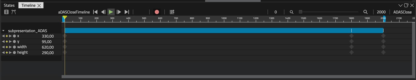 "ADAS timeline view"