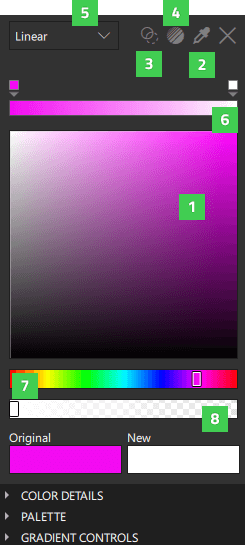 "Color Picker view"