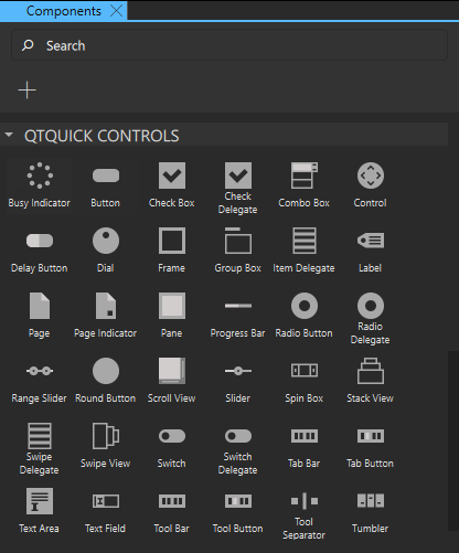 "Qt Quick Controls components"