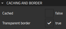 "Studio Effects Caching and Border properties"