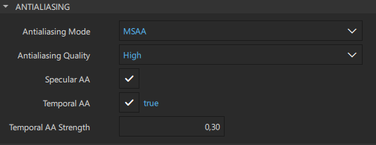 "The antialiasing properties"