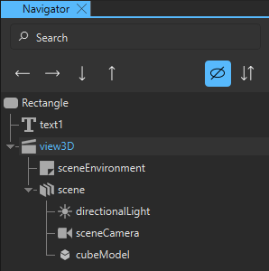 "A View 3D component in Navigator"