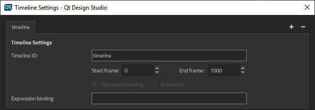 "Timeline settings"