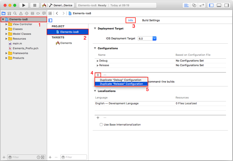 "Duplicate the Release build configuration"