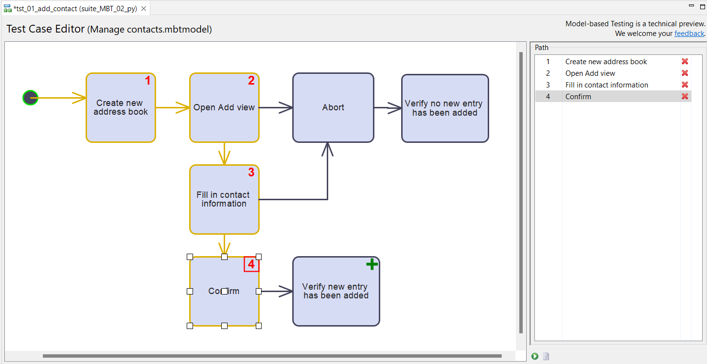 "The MBT Test Case Editor"