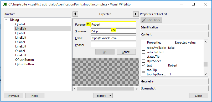 "The Visual Verification Point Editor"